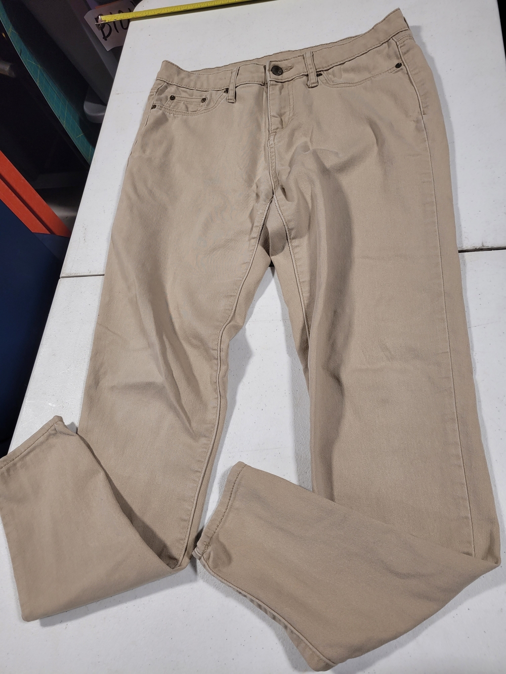 Faded Glory Women’s Khaki Straight-Leg Chinos